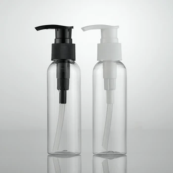 100ML X 50 Transparente Vazio Dispensador de Sabão Cosméticos Garrafa de Banho Desinfetante de Mão Shampoo para Lavagem do Corpo Loção de Viagem Tamanho da Garrafa