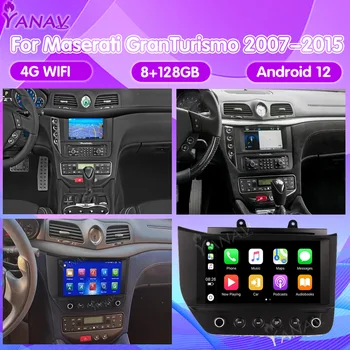 128 GB Android 12 de Rádio de Carro Para o Maserati GranTurismo GT GC de 2007 a 2015 Multimídia Auto Estéreo GPS de Navegação Carplay 4G LTE Unidade