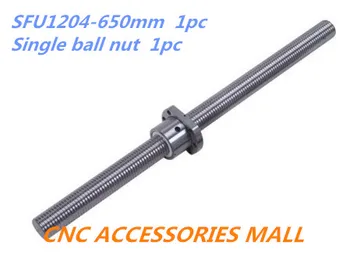 1pc 12mm parafuso de Bola SFU1204 comprimento de 650mm mais 1pc Único Ballnut para cnc de peças