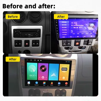 2 Din Android Estéreo do Carro para Renault Logan L90 GPS de Navegação, auto-Rádio Multimédia Leitor de Chefe da Unidade de Autoradio de Áudio CarPlay