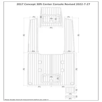 2017 Conceito de 30 pés Console Central Barco de Espuma de EVA Falso Convés de Teca Chão Almofada de Pavimentos