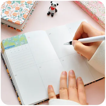2023 Planejador De Sakura Caderno De Anotações De Papel De Carta De Gerenciamento De Tempo Planejador Kawaii Revistas Material Escolar Caderno Fichário