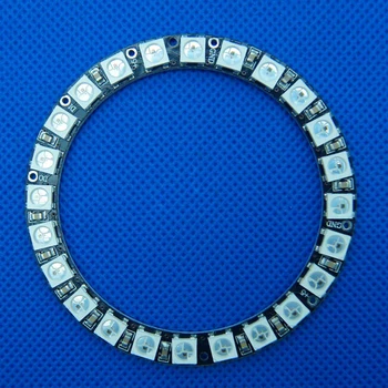 24LEDs WS2812B pixel anel de luzes;endereçável anel;DC5V de entrada;da cor cheia do RGB;redondo do DIODO emissor de pixel círculo de luz ws2811 anel de iluminação