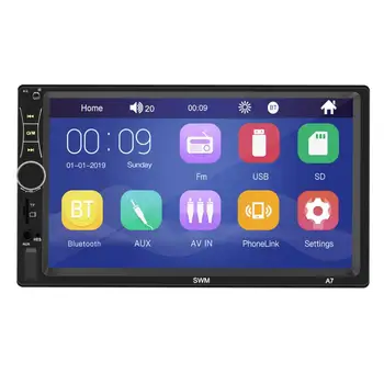 2DIN 7 polegadas HD Tela de Toque Capacitivo, Bluetooth Estéreo do Carro FM Rádio MP5 Player de Áudio Mirrorlink/Carga/Controle de Volante