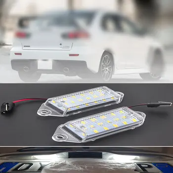 2Pcs LED Número de Licença Placa de Luz Para a Mitsubishi 2003-2017 Lancer & 2007-2016 Evo Evolução X Cauda de Marca de Lâmpadas