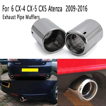 2Pcs Tubulação de Exaustão do Carro de Pescoço de Aço Inoxidável Micropole Silenciador de Tubos de Cauda Para Mazda 6 CX-4 CX-5 CX5 Atenza 2009-2016