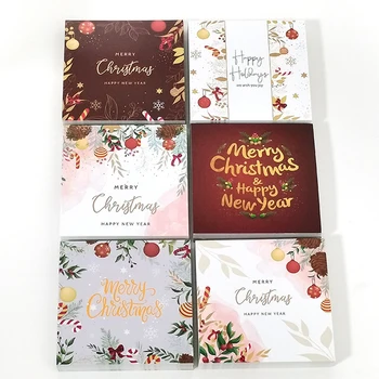 30pcs/pack Feliz Natal Cartão de Felicitações de Cartões de Presente Para o Ano Novo de Papel em Branco, Cartões de Natal, Cartões de Convite para Convidado