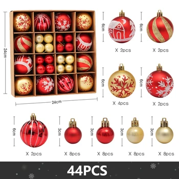42PCS Bola de Natal Enfeite Inquebrável Enfeite de Natal Bola de Árvore de 3cm/6cm Decorações do Feriado de Natal, Bola de Natal Decoração