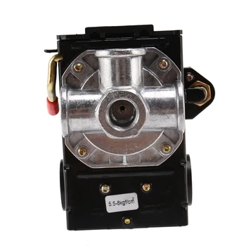 5-8Kg 4-Porta de 26 Amp Interruptor de Pressão da Válvula de Controle do Compressor de Ar Heavy Duty Black Automática do Controlador de Pressão