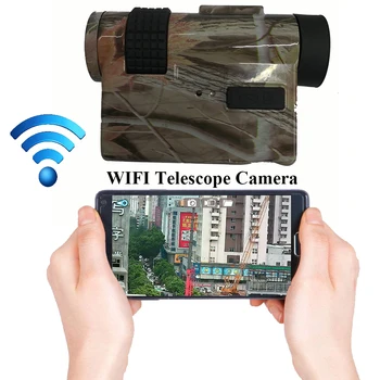 720P WIFI HD Digital Telescópio com Câmera de 10X25 Lunetas e Max 32Gb TF Cartão para Gravação de Vídeo Gratuito do APLICATIVO de Monitoramento Remoto