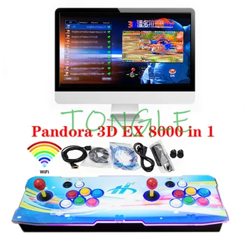 Arcade do Console 3D wi-Fi Caixa de Pandora 3D + 4018 / Saga 3390 / saga em 3d 4188 / EX 8000 com 2 Jogadores a Zero Atraso Joystick De 6 Botões