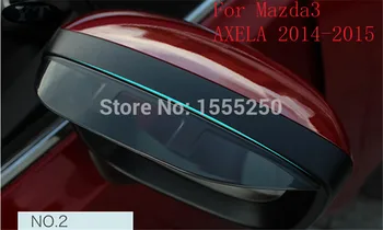 Auto espelho de vista traseira chuva escudo defletor Para Mazda 3 AXELA 2014 2015 ,ABS ,2pcs/lote,estilo carro