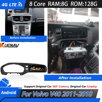 Auto-rádio leitor android Para Volvo V40 2011-2018 tela de toque de Cabeça de Unidade Carplay Auto Gravador Estéreo sem Fio, Sistema Android
