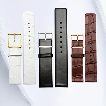 BEAFIRY Genuíno Faixa de Relógio de Couro 16mm 18mm 20mm 22mm Preto Marrom Branco pulseiras de Relógio Artesanal Watchbands para Homens Mulheres Correia
