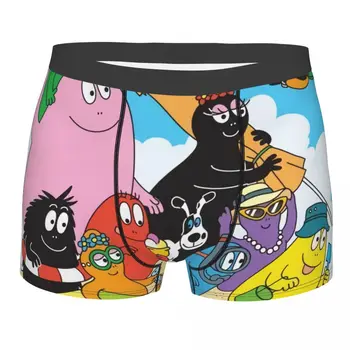 Barbapapa Amor Familiar Underwear Homens Sexy Personalizado Impresso desenho animado de TV Boxer Shorts Calcinha