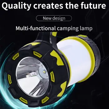 Brilhante Super do DIODO emissor de luz Tocha Recarregável USB Camping Lanterna Multi-Função Resistente à Água, ao ar livre Pesquisa Lanterna Para a Caça de Peixe