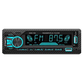 Carro Receptor FM compatível com Bluetooth Leitor de MP3 60Wx4 Estação de Rádio USB/TF Slot para Cartão com Controle Remoto