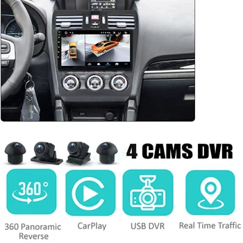 Carro de Áudio de Multimídia de Rádio-Navegação NAVI Jogador Built-in CarPlay 360 BirdView Para o XV Subaru WRX Crosstrek GP Subida Evoltis