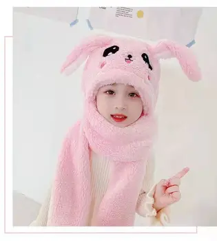 Chapéu de inverno para crianças de pai-filho chapéu de outono e inverno quente lenço de um ouvido irá se mover coreano bonito além de veludo engrossado