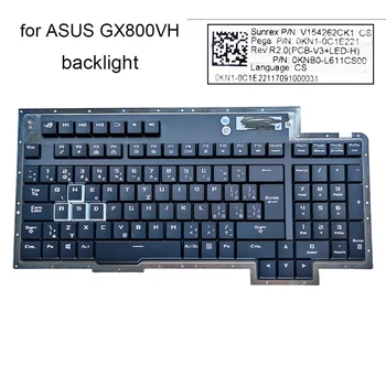 Checa Eslováquia teclado retroiluminado para ASUS ROG GX800VH GX800 GX800VHK CS Bilíngüe jogos teclados de laptop luz 0KNB0 L611CS00