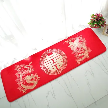 Chinês tradicional Alegre de Casamento Capachos Tapetes de bem-vindo para a Porta de Entrada Mat 3D Tapete Oriental, Decoração Tapete de boas-Vindas
