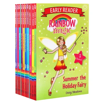 Crianças Interessante Livro De Contos Meninas Crianças De 5 Anos De Idade+ 10 Livros/Set Início De Leitor Magia Do Arco-Íris Em Inglês Graded Leituras De Nível 2