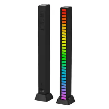 DIODO emissor de Luz de Tira Som de Controle de Recebimento Ritmo de Música Leve Atmosfera de Luz RGB Colorido Tubo USB Lâmpada de Poupança de Energia de Luz Ambiente