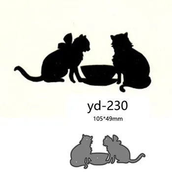 De Corte de Metal Morre de Corte de Molde Animal gato Decoração de álbum de recortes de Papel Craft Faca Molde Lâmina Soco Estênceis