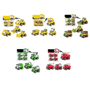 De combate a incêndios Saneamento Agricultor Construção de Caminhão de Brinquedos Além de ter Carro Brinquedos de DIY de Engenharia de Construção Caminhão de Brinquedo