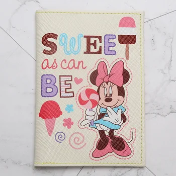 Disney New Mickey mouse Estéreo do Titular do Cartão de Passaporte Conjunto minnie Cartão de IDENTIFICAÇÃO do Conjunto de Passaporte do Titular do cartão de negócio titular cartão da bolsa da moeda