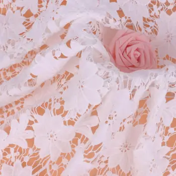 Guipure Floral de Sobreposição de Tecido de Renda Ocos solúvel em Água Laço de tecido Para Vestuário de DIY Festa de Casamento, Vestido de Noiva, Vestido de Noite