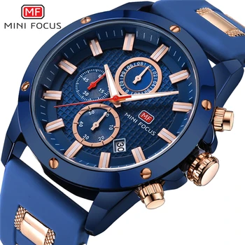 MINI FOCO Mens relógio de Pulso de Quartzo Relógio Homens Impermeável Militar Desporto Relógios de Homens de marcas de Luxo Masculino Relógio Relógio Masculino Azul