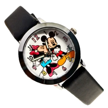 Minnie Do Mickey De Disney Kids Assistir Meninas Meninos Máquinas Do Tempo Dos Desenhos Animados Para Crianças Relógios Bonito Luminoso Do Relógio De Pulso De Quartzo Presentes De Aniversário