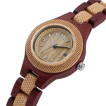 Moda Vintage das Mulheres Relógios Total de Madeira do Relógio Senhora de Madeira Natural Pulseira, Relógios de Pulso Elegante Meninas Madeira Relógios Quente Presentes