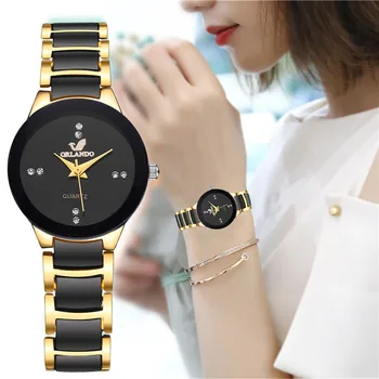 Moda das Mulheres Relógios de Luxo Strass Pulseira de Quartzo de Pulso, ORLANDO Dom Assistir Zegarek Damski