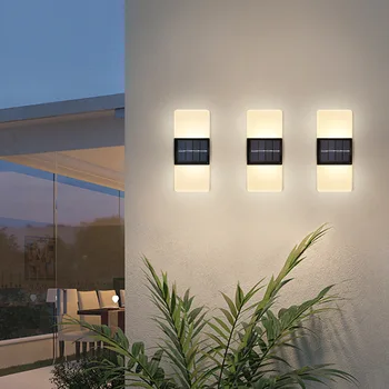 Moderno Solar LED, Lâmpada de Parede de Acrílico Simples Quarto Candeeiro de Sala de estar ao ar livre da Escada a Decoração Home da Parede Interior dispositivos Elétricos de Luzes GL39