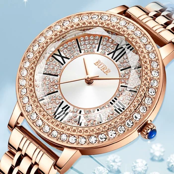 Mulheres Relógios De 2022 Moda Do Diamante Relógios Para Mulheres De Senhoras Marca De Luxo Relógios De Pulso De Quartzo Do Aço Feminino Relógio Dropshipping