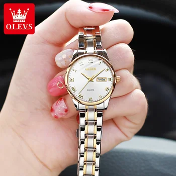 OLEVS 5568 Marca de Topo das Mulheres Relógio de Pulso de Luxo, Relógios Elegantes Senhoras Impermeável de Aço Inoxidável de Quartzo relógio de Pulso de Mulher