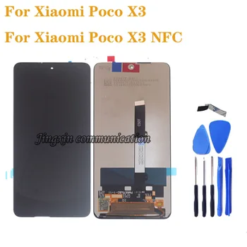 Original Para Xiaomi Poco X3 M2007J20CG Display LCD Vidro da Tela de Toque do Painel de Digitador Assambly Para Xiaomi Poco X3 NFC LCD