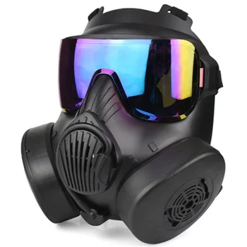 Proteção Tático Respirador, Máscara facial máscara de Gás para Airsoft Tiro de Caça a Cavalo CS Jogo Cosplay de Proteção