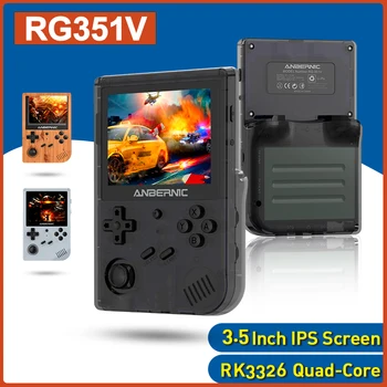 RG351V Retro Consola de jogos Portátil, Para a DC/PSP/N64/PS1 3,5 Polegadas Tela IPS HD de imagem Dupla do Cartão de Construído-em 15000+ Jogos de Max para 256G