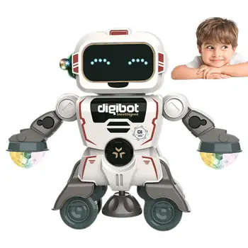 Robô De Brinquedos Para As Crianças 360 Girando Música De Dança De Robôs Com Luzes Coloridas Bebês Educacionais Móveis De Passeio Divertido Brinquedo De Natal