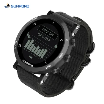 SUNROAD Digital GPS do Relógio de Esportes Impermeável Homens Relógio com Pedômetro Altímetro Execução de Natação de Medição ao ar livre Relógios de pulso