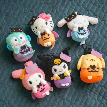 Sanrio Cinnamoroll Hankyodon Kuromi Halloween Chaveiro De Pelúcia Macia Da Hello Kitty De Pelúcia Boneca Bonito Saco De Meninas Pendentes De Brinquedo Presentes
