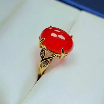 Vermelho Calcedônia Anel Ajustável Mulheres Natural Genuíno Certificada Jades De Pedra Zircão Anéis Presentes Carnelian Jóias Accessorie Presentes
