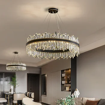YUNYI Luxo Moderno Pingente de Iluminação Iluminação Led Para Interior Home Hotel Villa Restaurante Loft Sala de estar Lustre de Cristal