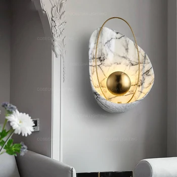 escudo branco lâmpada de parede preto shell candeeiro de parede nórdicos loft de parede decoração clara luzes do quarto da escada de iluminação no corredor