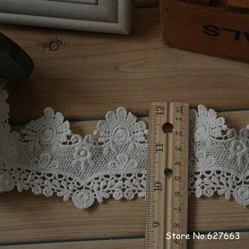 flor da guarnição do laço de largura 6cm para o vestuário decoração vestido de casamento do laço de desbaste DIY de artesanato véu de noiva guarnição do laço