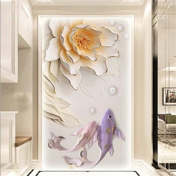 wellyu papel de parede Personalizado 3d novo Chinês em relevo interior, papel de parede flores rica e misteriosa PLANO de fundo do papel de parede