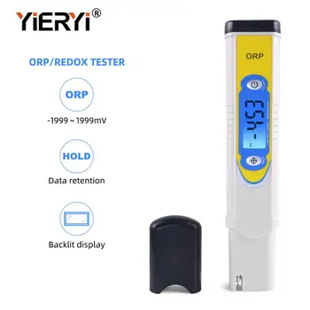 yieryi Medidor de ORP Analisador de qualidade de água do aquário testador caneta Intervalo:0~1999mg/LmV luz de fundo do LCD para o Laboratório piscina
